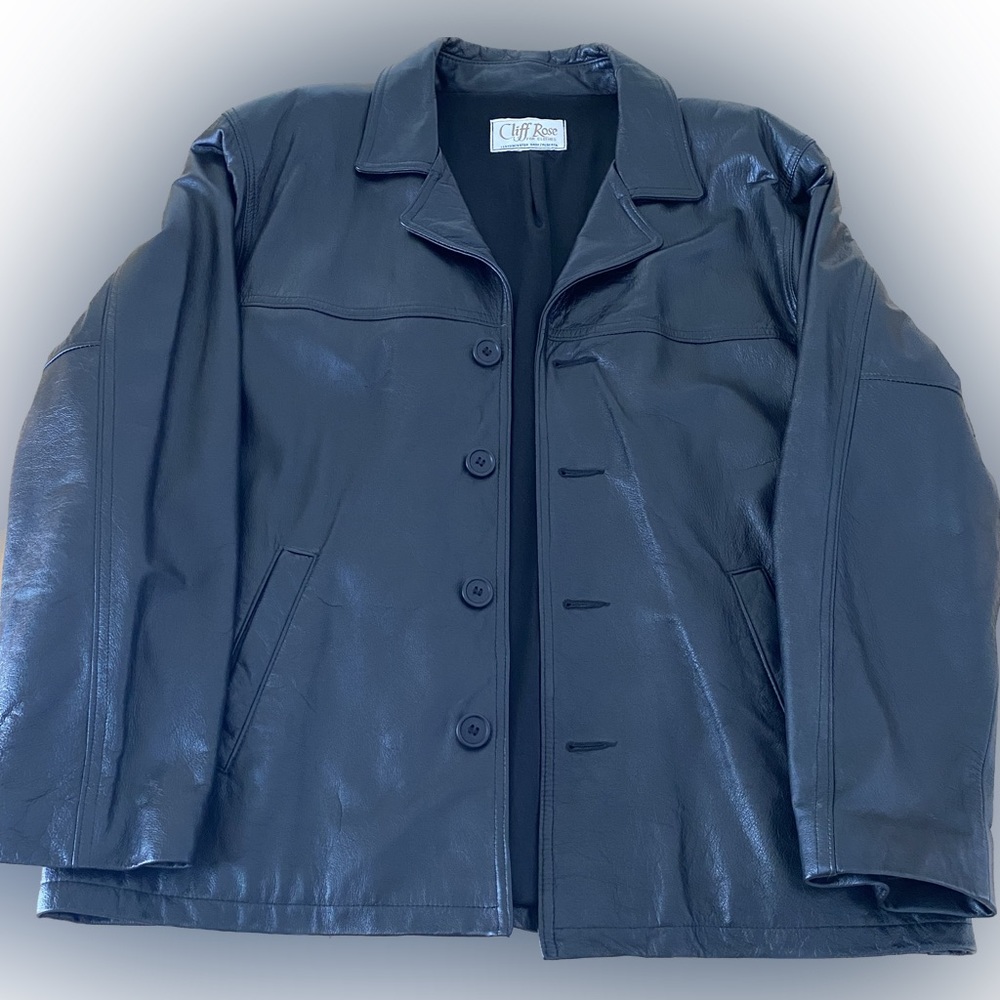 Genuine high end leather coat.